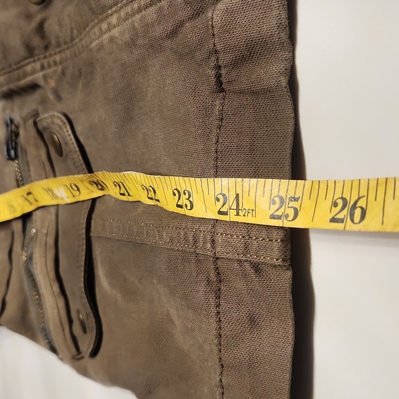 Lucky Brand Hunter Green Denim-like Blazer Small Military Jacket GUC - Picture 11 of 13